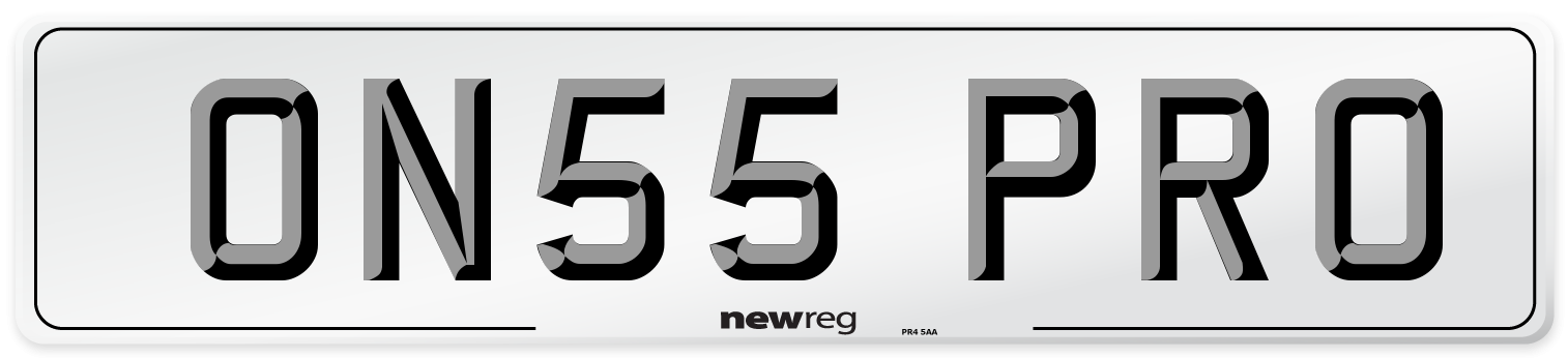 ON55 PRO Number Plate from New Reg